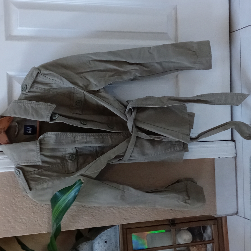 GAP Women's Green military coat M Medium - Picture 3 of 6